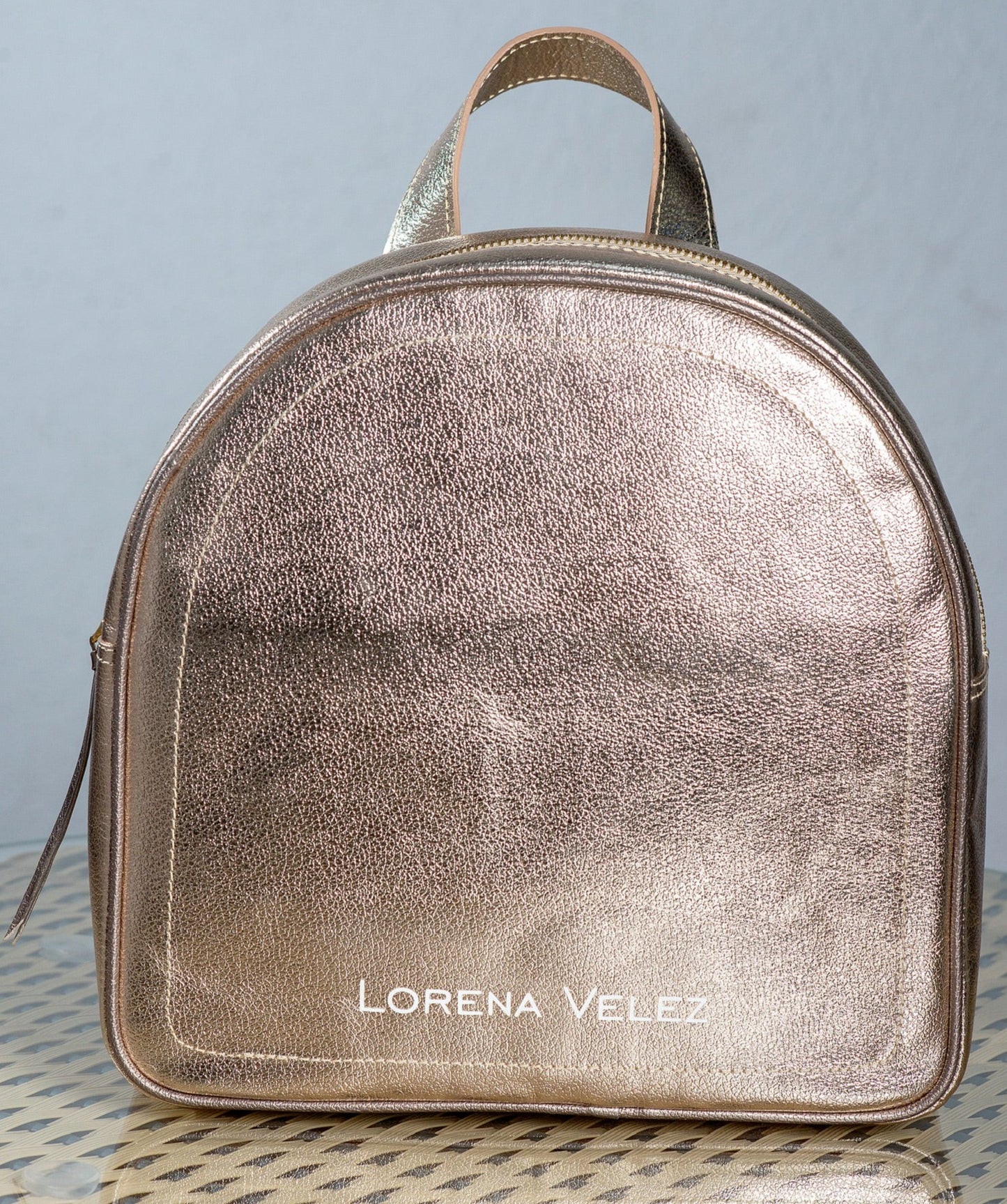 MINI MORRAL (ALICIA)- EN CUERO -dorado