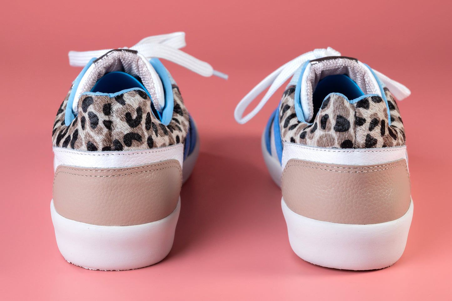 ALICIA- tenis de cuero para mujer (azul print)