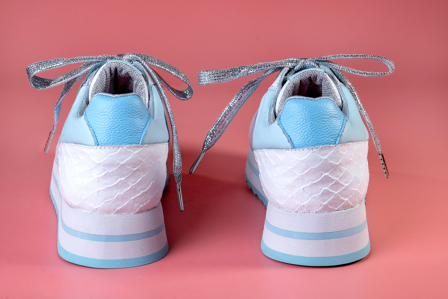 ROMINA- tenis de cuero para mujer (color azul)