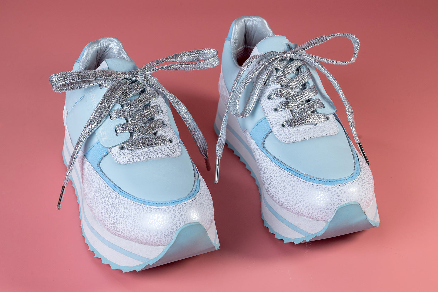 ROMINA- tenis de cuero para mujer (color azul)