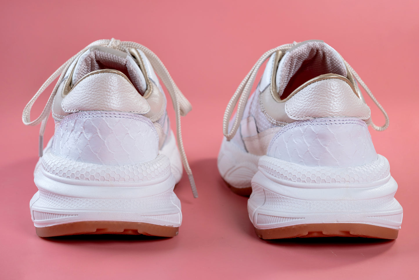 NAOMI- Sneakers de cuero para mujer (beige)