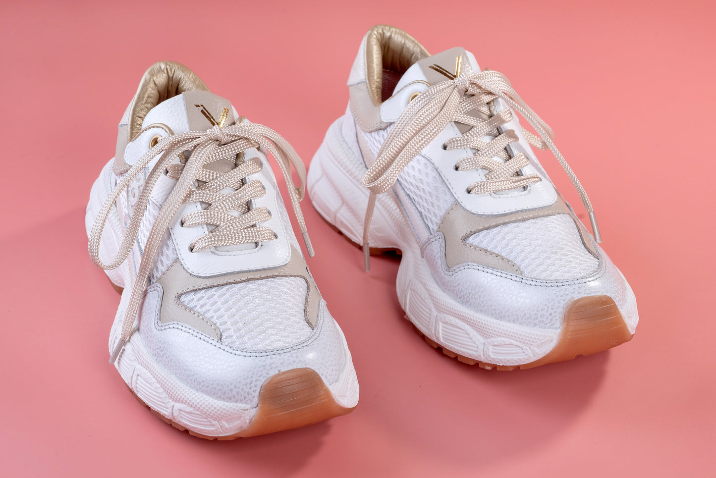 NAOMI- Sneakers de cuero para mujer (beige)