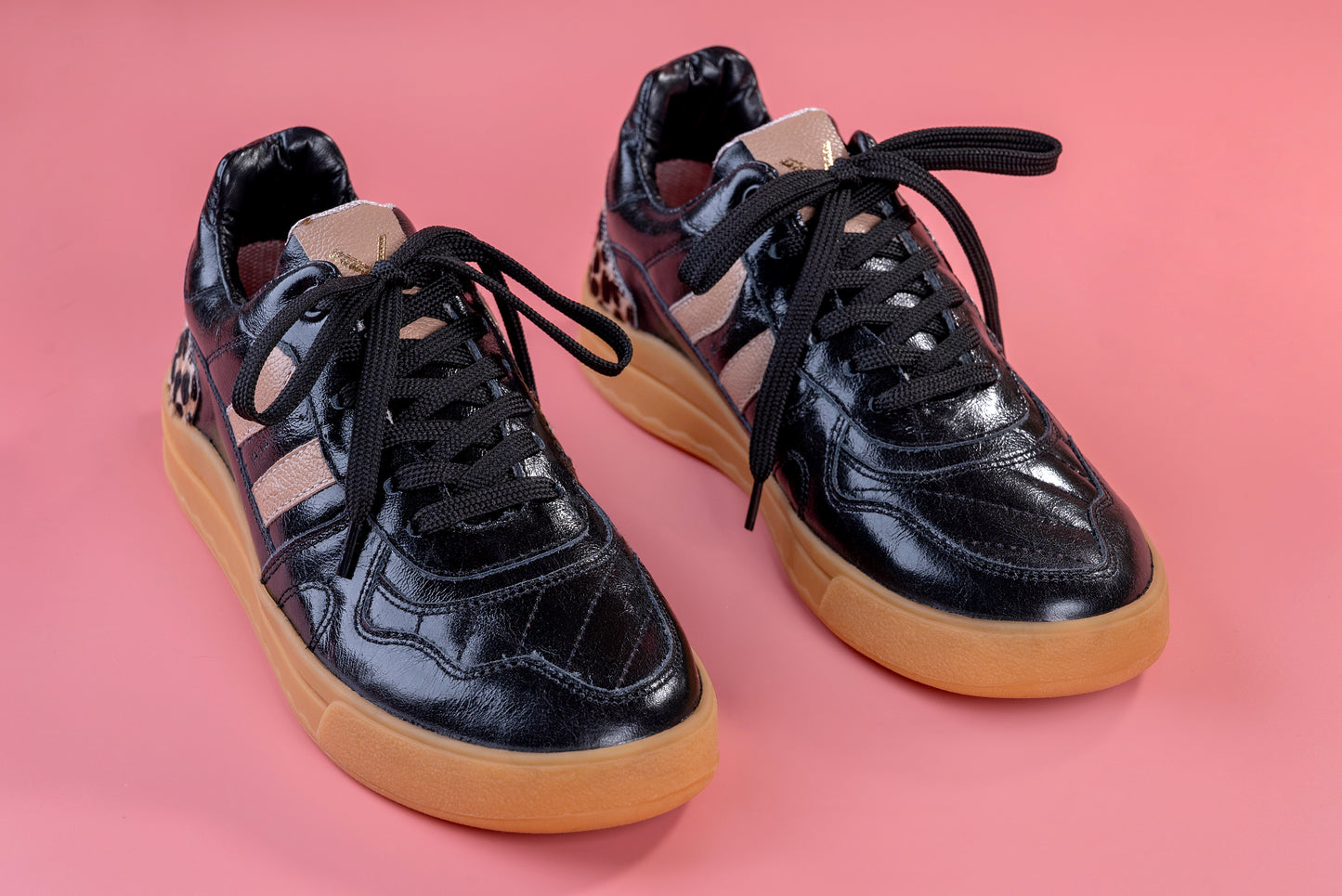 ORIANA- tenis de cuero para mujer ( negro)