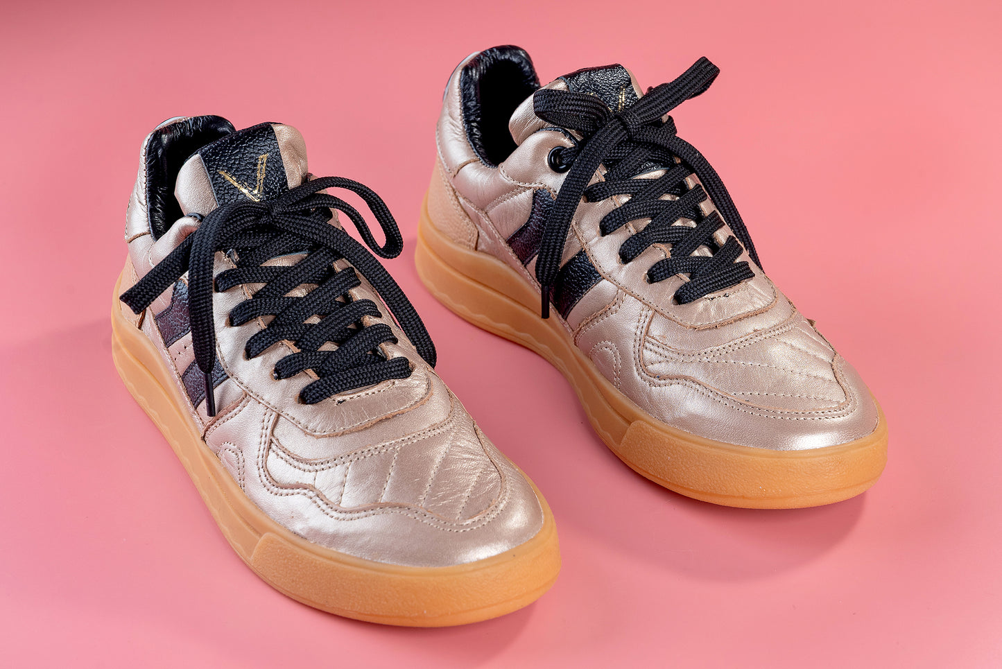 ORIANA- tenis de cuero para mujer ( dorado)