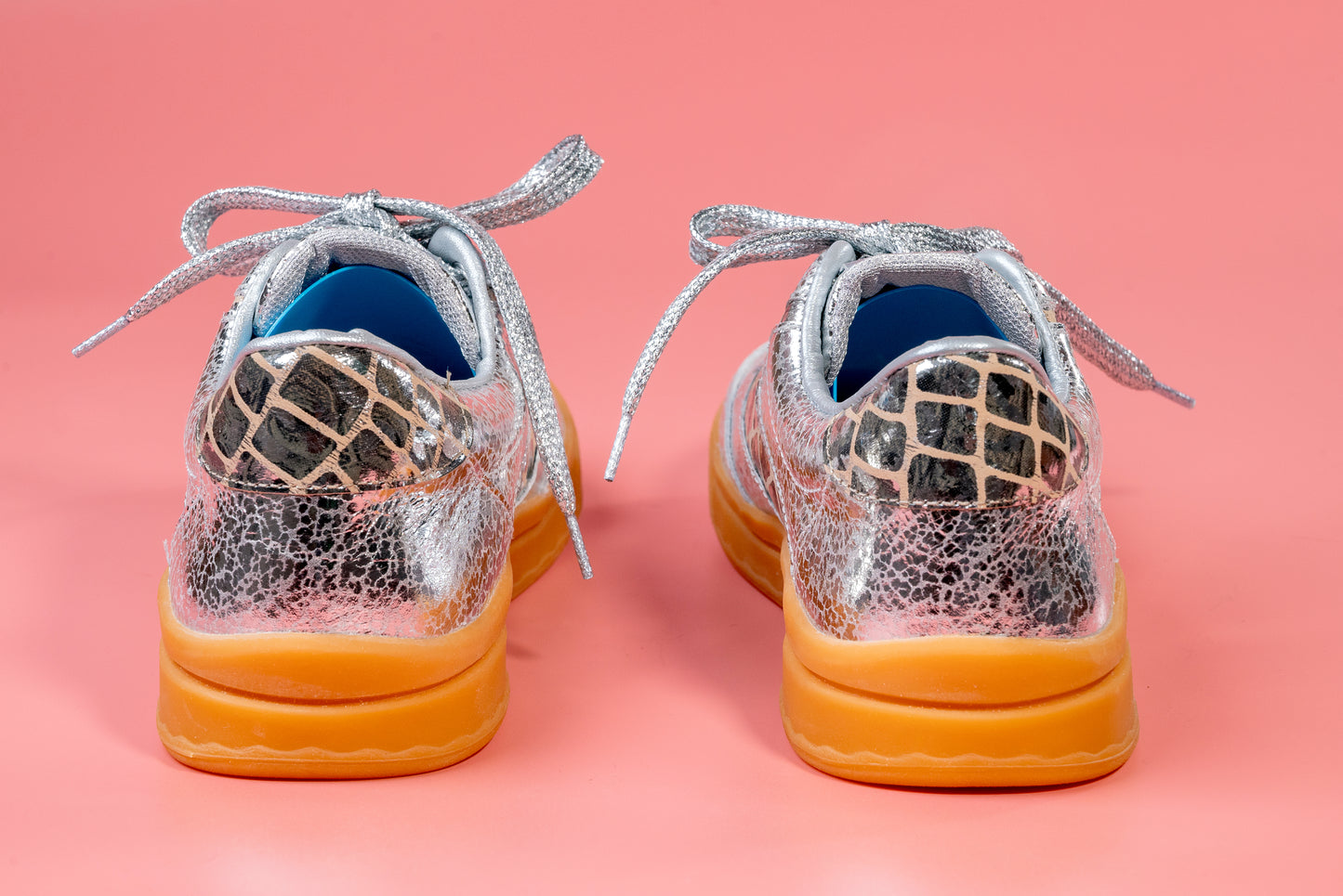 OLIVIA- tenis de cuero para mujer (plata)