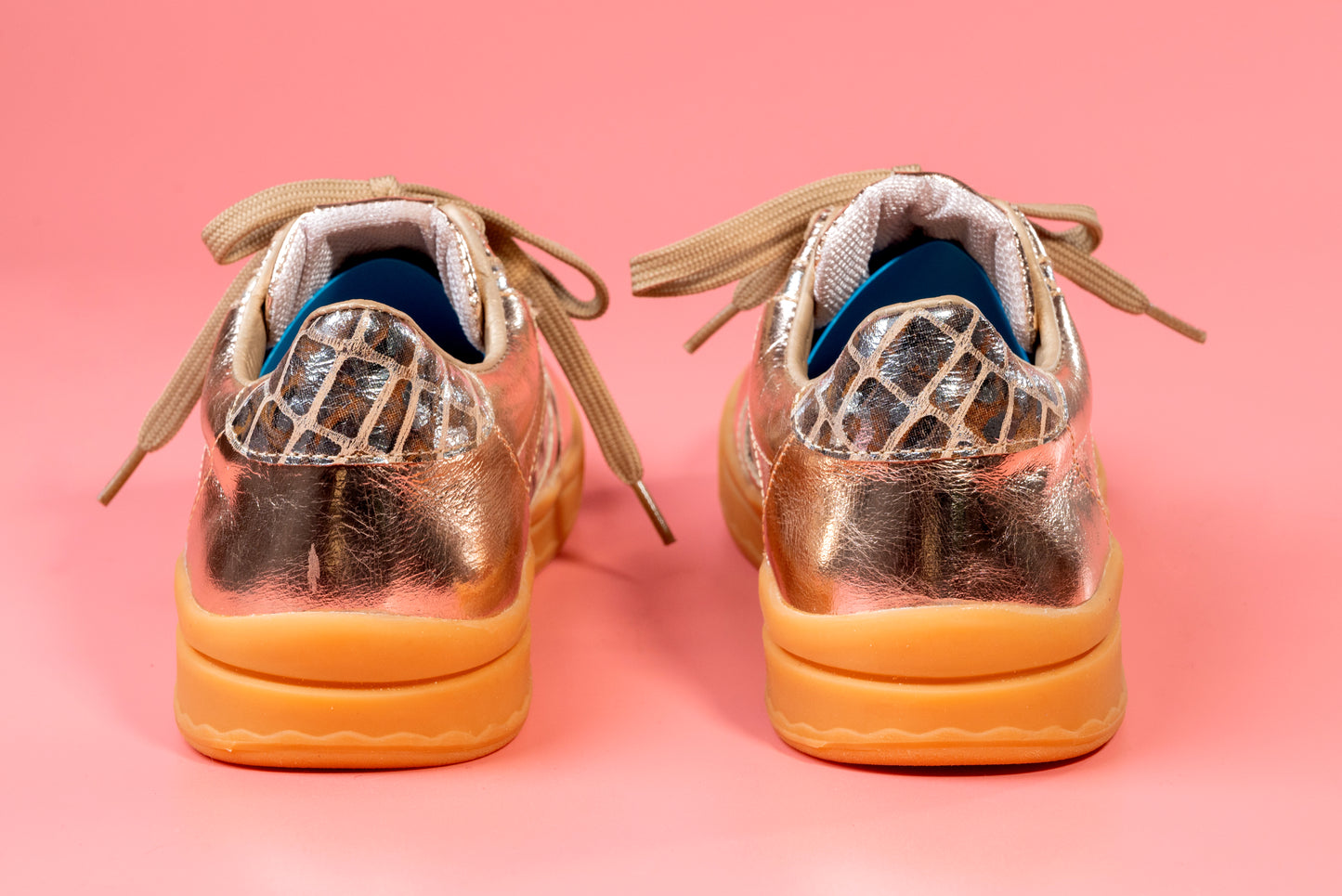 OLIVIA- tenis de cuero para mujer (dorado)