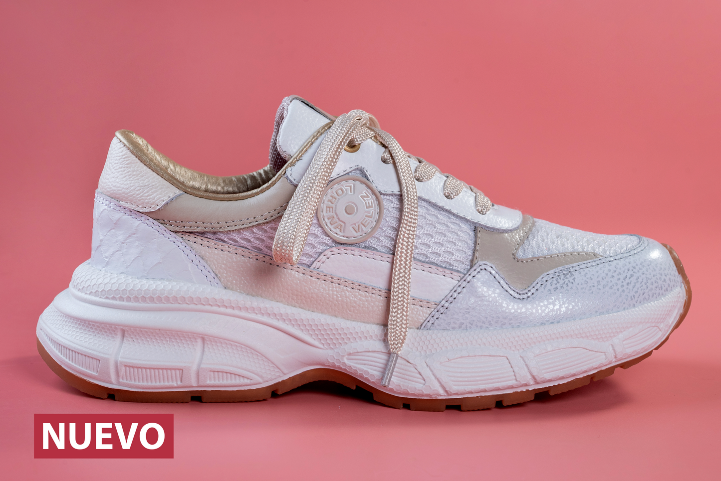 NAOMI- Sneakers de cuero para mujer (beige)