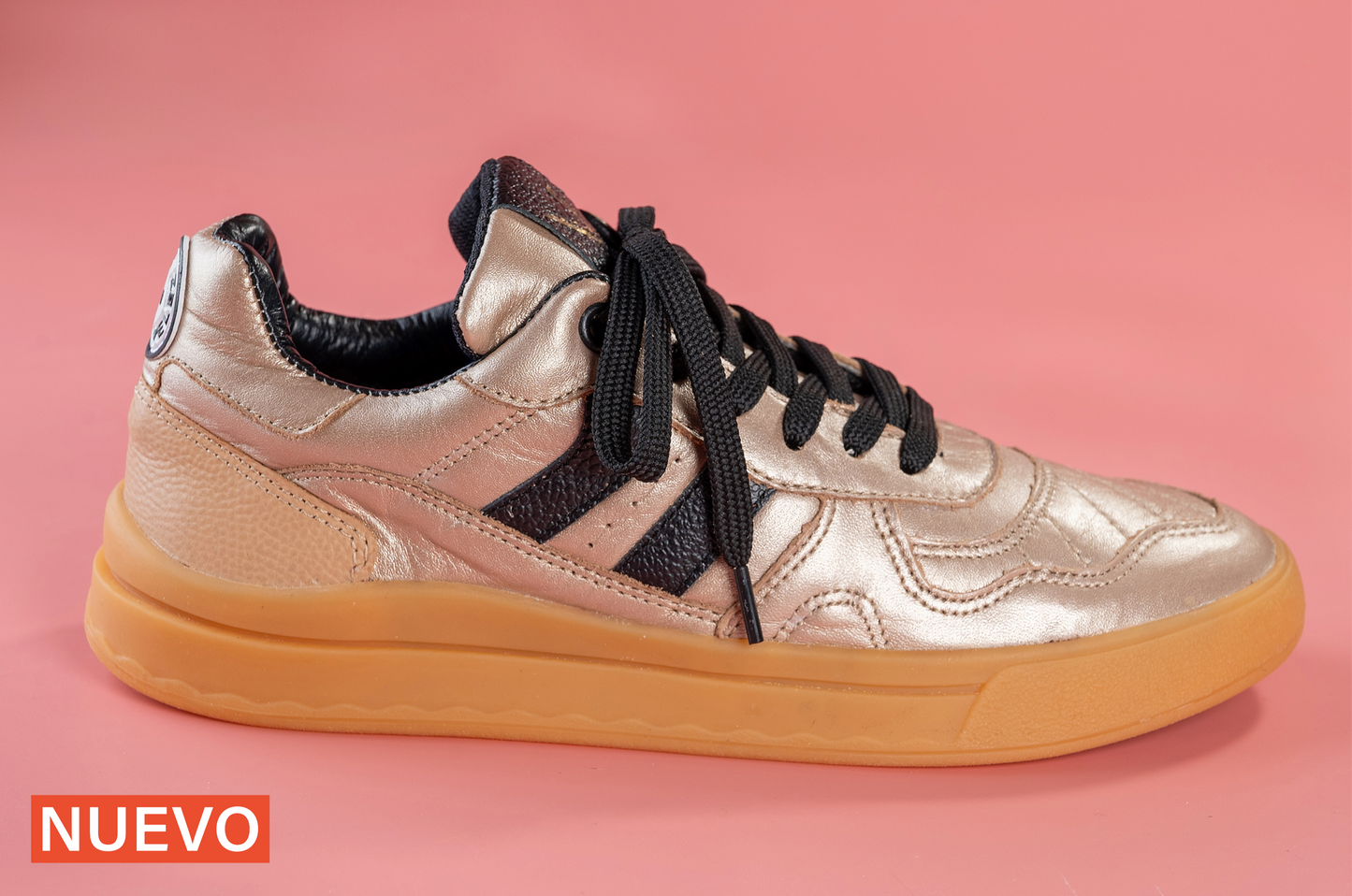 ORIANA- tenis de cuero para mujer ( dorado)