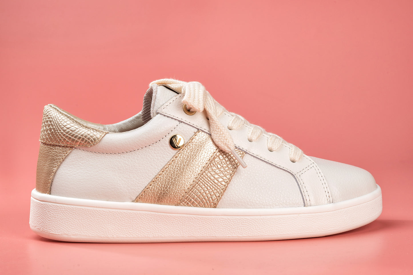 MIA- tenis de cuero para mujer (beige champaña)